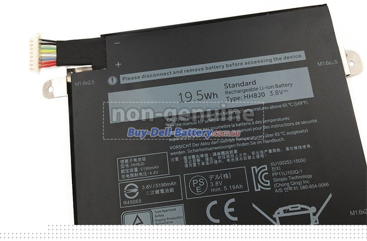 Battery for Dell T03D001 laptop